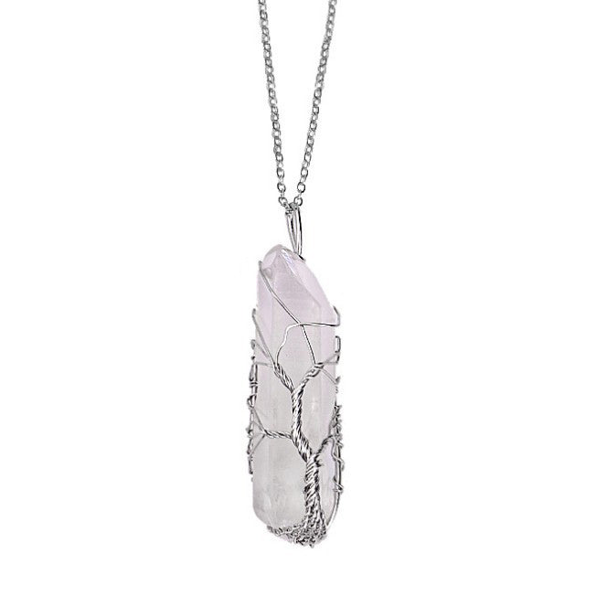 Crystal Column Tree of Life Pendant
