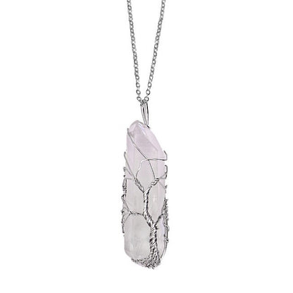 Crystal Column Tree of Life Pendant